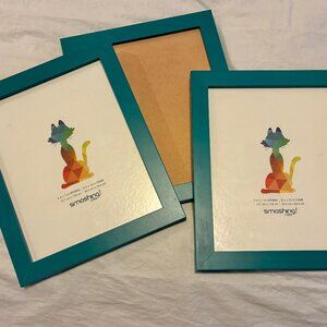3 Aaron Brothers Smashing Color Teal 9.5" x 11.5" (9.5" x 7.5") Picture Frames
